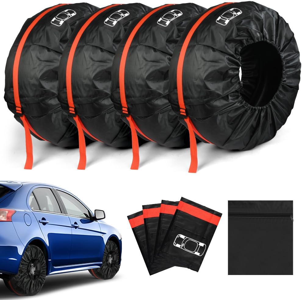 Reifentaschen zur Aufbewahrung – mit Tragegriff, 19–23 Zoll, 4 Stück, 80cm, schwarz