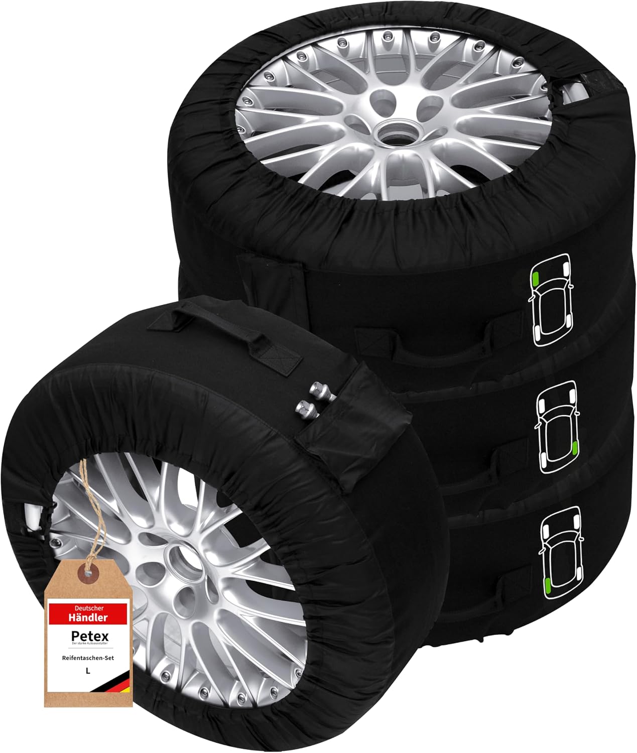 Reifentaschen zur Aufbewahrung — 660 mm, schwarz