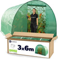 KADAX Gartengewächshaus 6x3 m mit stabilem Stahlrahmen & haltbarer PE-Folie, ideal für Pflanzenanzucht