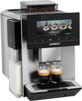 Siemens EQ900 Kaffeevollautomat, 6.8' Farbdisplay, automatisches Reinigungssystem, leise, 41 Getränkeoptionen, XL-Becherfunktion, Edelstahl